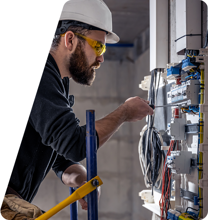 Electrician Working on switchboard